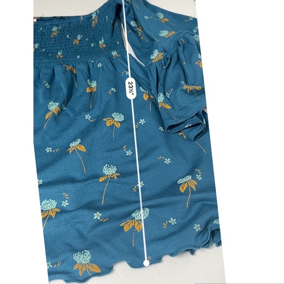 NWT Free People Small Lana Off the Shoulder Tunic in Mermaid Combo - Picture 7 of 12